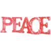 Shabby Chic Letters Red Wash - PEACE - JOLIGIFT.UK