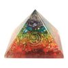 Lrg Orgonite Pyramid 70mm - Chakra Gemchips - JOLIGIFT.UK