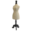 Natural Jewellery Display - Mannequin on Wooden Stand - Cream - JOLIGIFT.UK