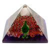 Lrg Organite Pyramid 80mm - Peacock - JOLIGIFT.UK