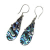 Shell & Silver Earrings - Three Hearts - Abalone - JOLIGIFT.UK