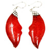 Coral Style Silver Earrings - Leaf Drop - JOLIGIFT.UK