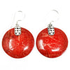 Coral Style Silver Earrings - Disc Disc Décor - JOLIGIFT.UK