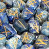 Runes Stone Set in Pouch - Lapis - JOLIGIFT.UK