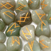 Runes Stone Set in Pouch - Green Aventurine - JOLIGIFT.UK