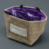 Natural Jute Cotton Gift Bag - Lavender Lining - Small - JOLIGIFT.UK