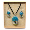 Pressed Flowers - Tree of Life set - Teal - JOLIGIFT.UK