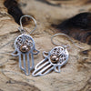 Silver & Gold Earring - Hamsa - JOLIGIFT.UK