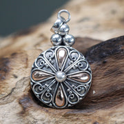 Silver & Gold Pendant - Classic Round - JOLIGIFT.UK