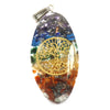 Orgonite Power Pendant - 7 Stone Chakra Oval with Tree - JOLIGIFT.UK