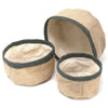 Set of 3 Natural Jute Baskets - Charcoal - JOLIGIFT.UK