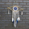 Protection Dream Catcher - Med Macrame Evil Eye White/ Blue/Grey - JOLIGIFT.UK