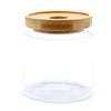 Cottage Bamboo Glass Jar - 10cm - JOLIGIFT.UK