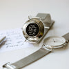 Handwriting Engraving - Men's Architect Zephyr + Steel Silver Mesh Strap - JOLIGIFT.UK