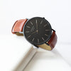 Handwriting Engraving - Men's Minimalist Watch + Walnut Strap - JOLIGIFT.UK