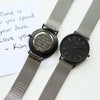 MEN Architēct Blanc - Handwriting Engraving + Rose Gold Mesh Strap 2