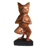 Handcarved Yoga Cats - One Leg - JOLIGIFT.UK