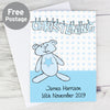 Personalised Boy Christening Wash Line Card - JOLIGIFT.UK