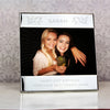 Personalised Silver Floral Square 6x4 Landscape Photo Frame - JOLIGIFT.UK