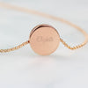 Personalised Any Name Rose Gold Tone Disc Necklace - JOLIGIFT.UK