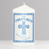 Personalised Blue Christening Candle - JOLIGIFT.UK