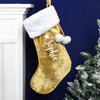 Personalised Name Only Luxury Gold Stocking - JOLIGIFT.UK