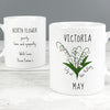 Personalised May Birth Flower - Lily Of The Valley Mug