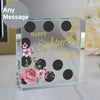 Personalised Floral Dot Large Crystal Token - JOLIGIFT.UK