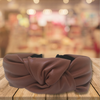 Brown Faux Leather Knot Headband